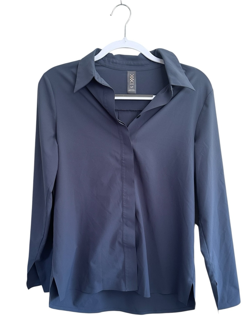 Rhone Womens Mirage Button Up UPF Grey Size Small Outdoor Business Casual